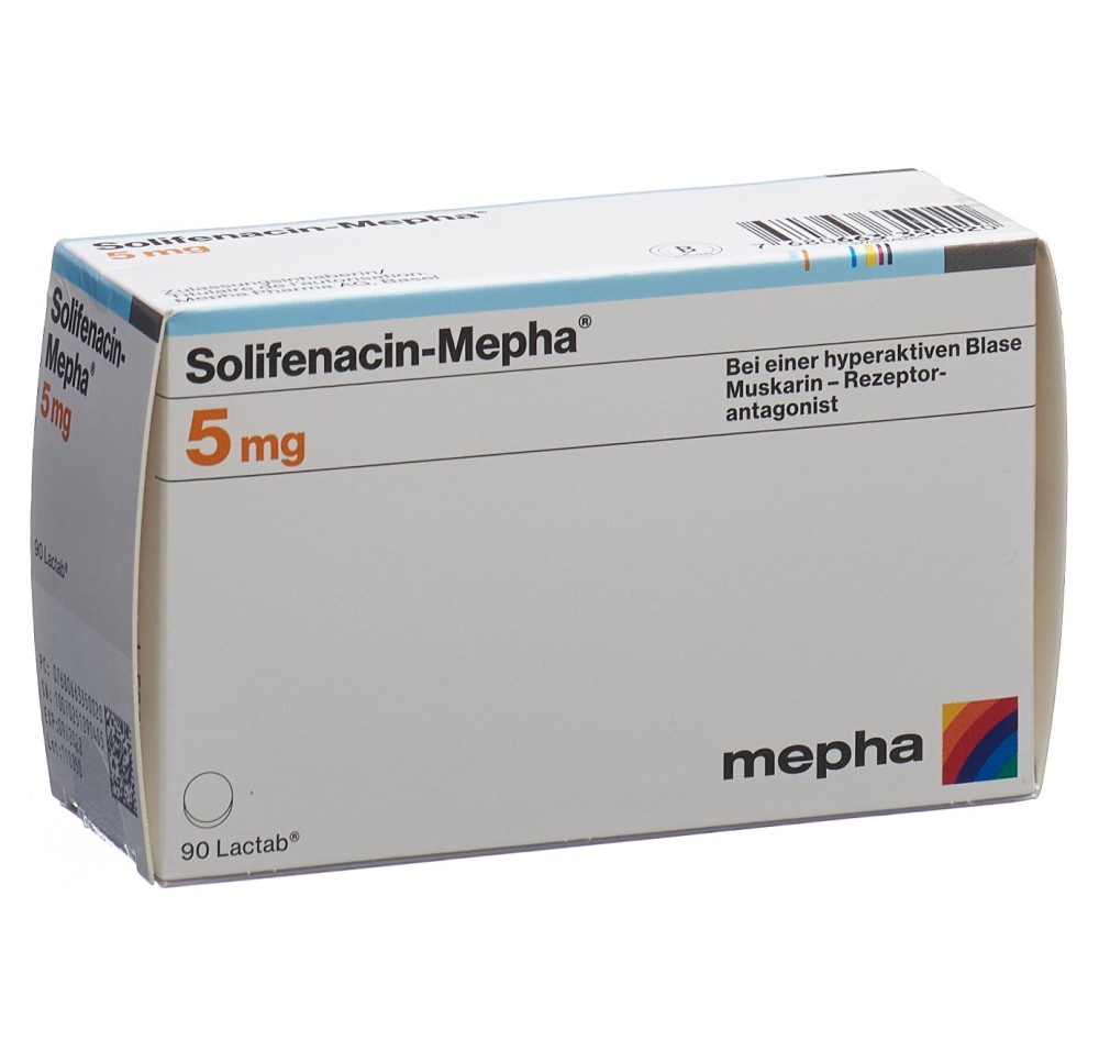 SOLIFENACIN Mepha cpr pell 5 mg 90 pce SOLIFENACIN Mepha cpr pell 5 mg 90 pce