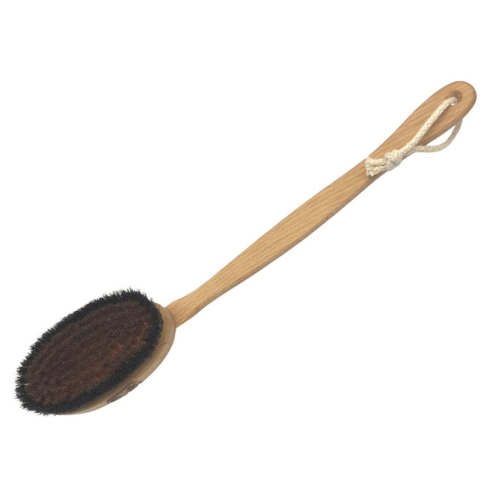 HERBA brosse bain fil bronze crin cheval hêtre