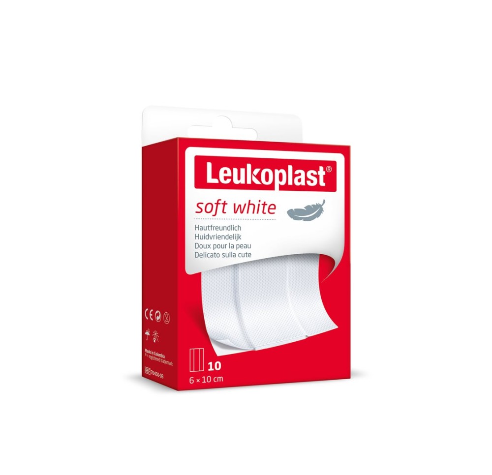 LEUKOPLAST soft white 6x10cm 10 pce