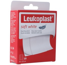 LEUKOPLAST soft white 8x10cm 10 pce