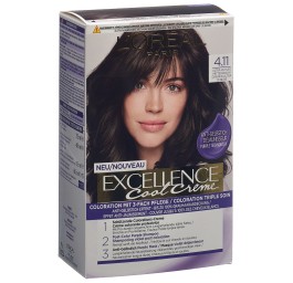EXCELLENCE Cool Crème 4.11 Châtain Ultra Cendré