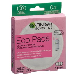 GARNIER SkinActive Micellar Eco Pads réutil 3 pce