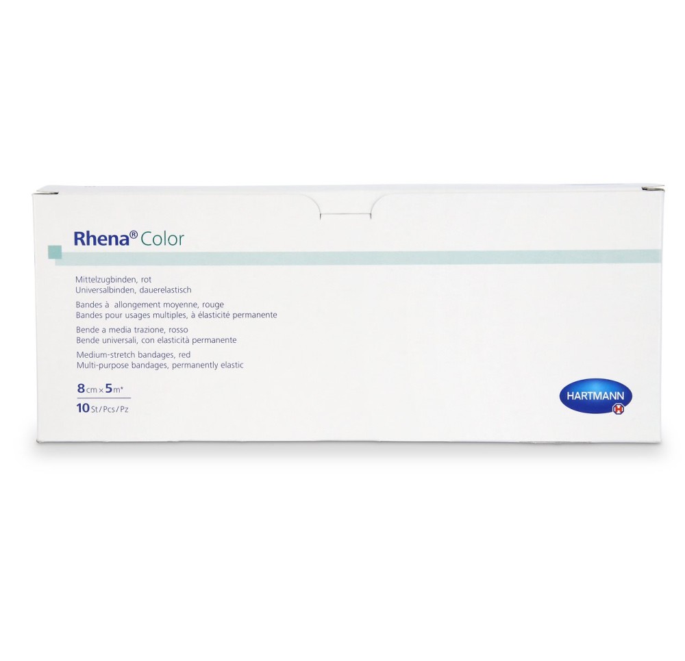 RHENA Color bandes élast 8cmx5m rouge ouv 10 pce