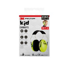 3M Peltor casque antibruit enfants vert néon