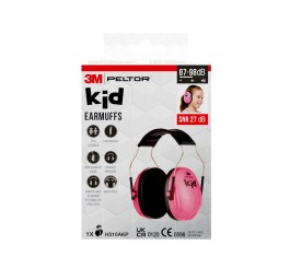 3M Peltor casque antibruit enfants rose