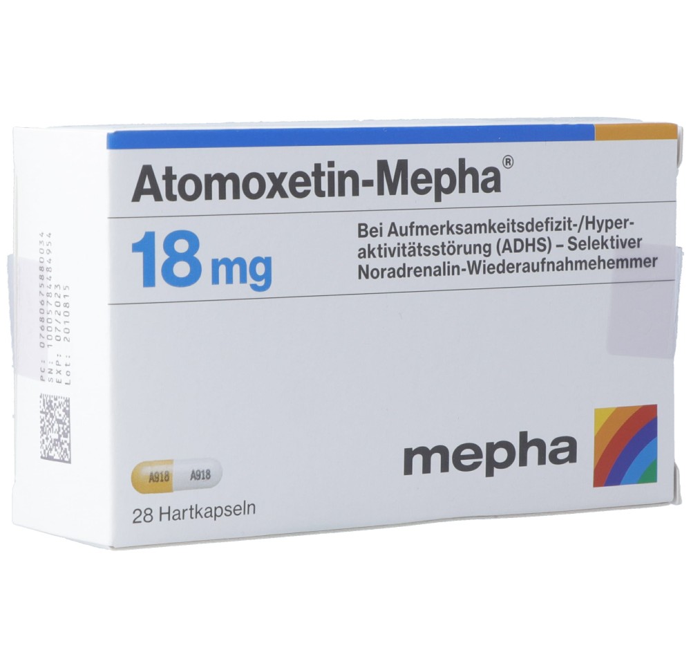 ATOMOXETIN Mepha caps 18 mg 28 pce