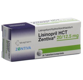 LISINOPRIL HCT Zentiva cpr 20/12.5 mg 30 pce