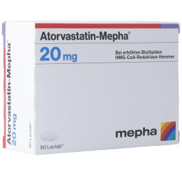 ATORVASTATIN Mepha Lactab 20 mg 90 pce