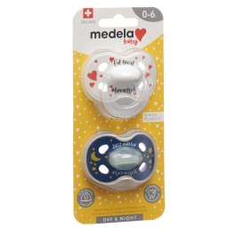 MEDELA Baby Sucette Day&Night 0-6 breastfed 2 pce