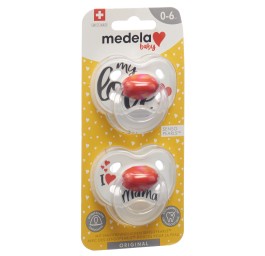 MEDELA Baby Sucette Original 0-6  Sig Love 2 pce