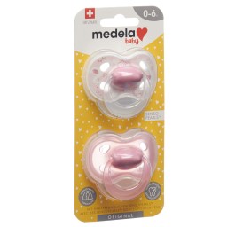 MEDELA Baby Sucette Original 0-6  rose 2 pce