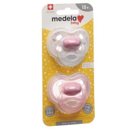 MEDELA Baby Sucette Original 18+ rose 2 pce