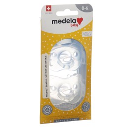 MEDELA Baby Sucette Soft Silicone 0-6 bleu 2 pce