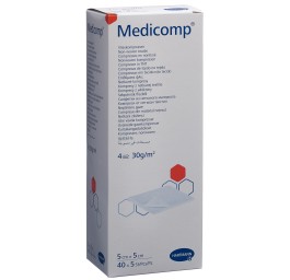 MEDICOMP Bl 4 plié S30 5x5cm stérile 40 x 5 pce
