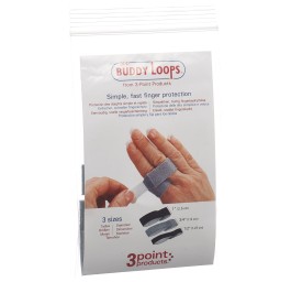 3PP Buddy Loops 3/4" largeur 1.90cm gris 5 pce