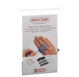 3PP Buddy Loops 1/2" largeur 1.27cm noir 5 pce