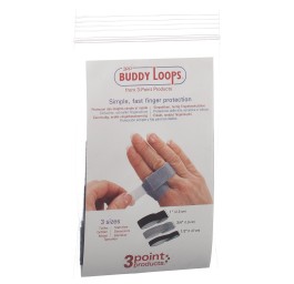 3PP Buddy Loops 1" largeur 2.50cm noir 5 pce