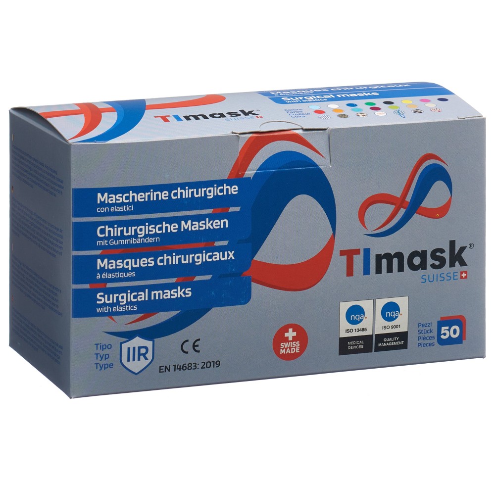 TIMASK Masque médical jet type IIR élégance 50 pce