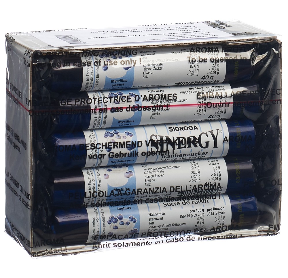 SINERGY sucre de raisin myrtil yaourt 15 x 40 g