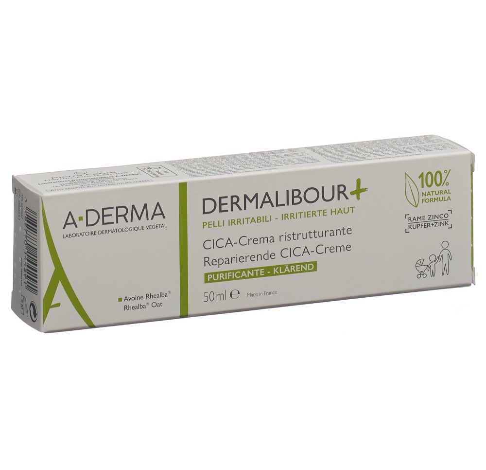A-DERMA DERMALIBOUR+ CICA-crème réparat tb 50 ml A-DERMA DERMALIBOUR+ CICA-crème réparat tb 50 ml