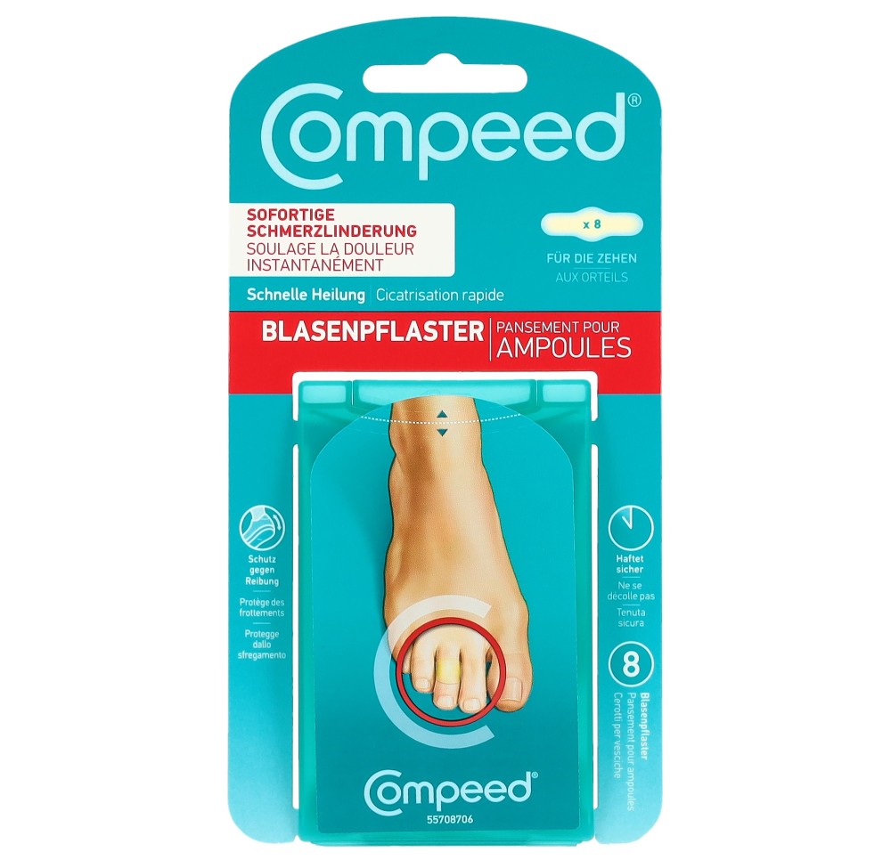 COMPEED pansement ampoules aux orteils 8 pce COMPEED pansement ampoules aux orteils 8 pce