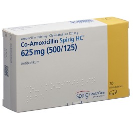 CO-AMOXICILLINE Spirig HC cpr pell 625 mg 20 pce