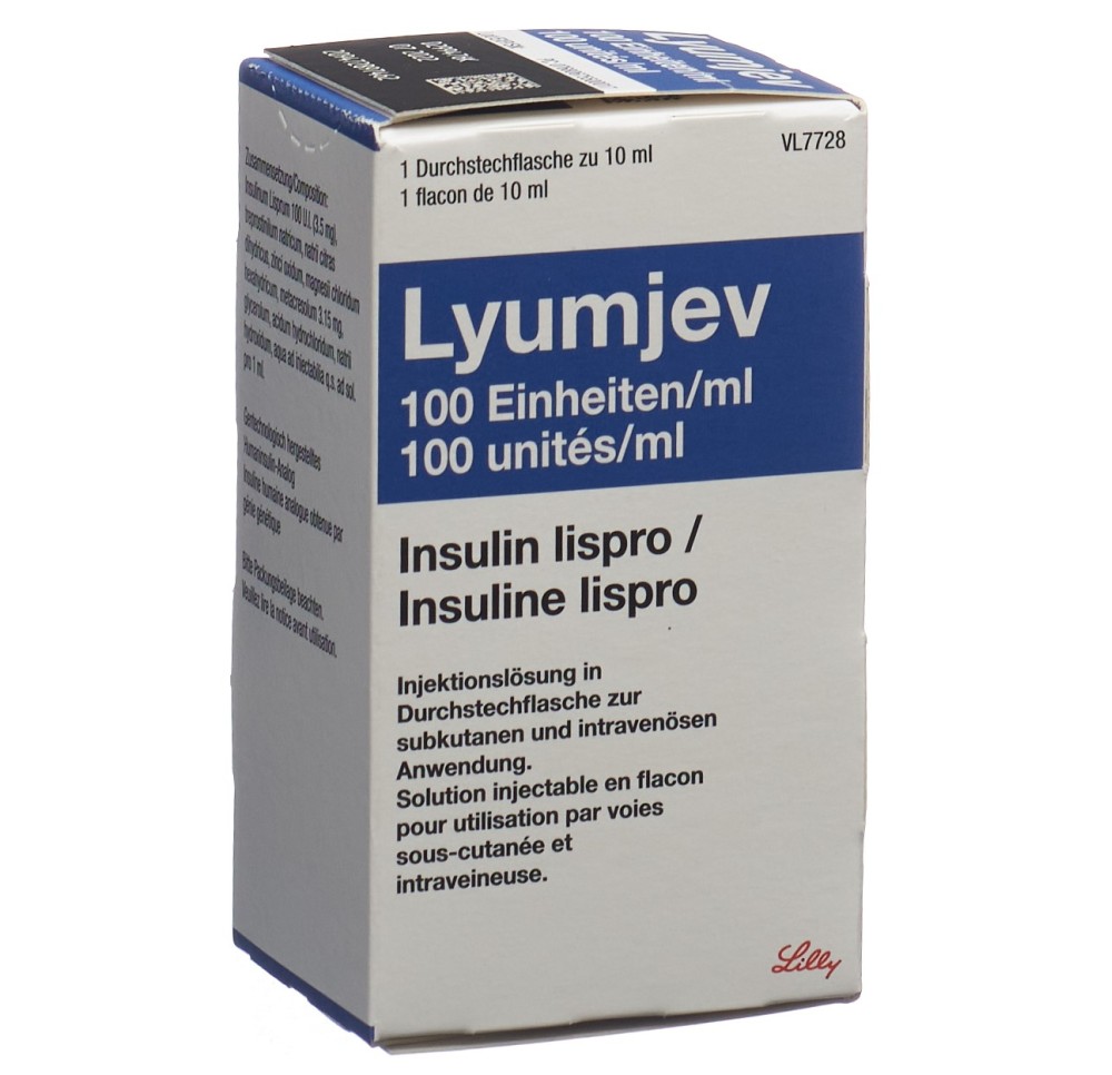 LYUMJEV sol inj 100 UI/ml flac 10 ml LYUMJEV sol inj 100 UI/ml flac 10 ml
