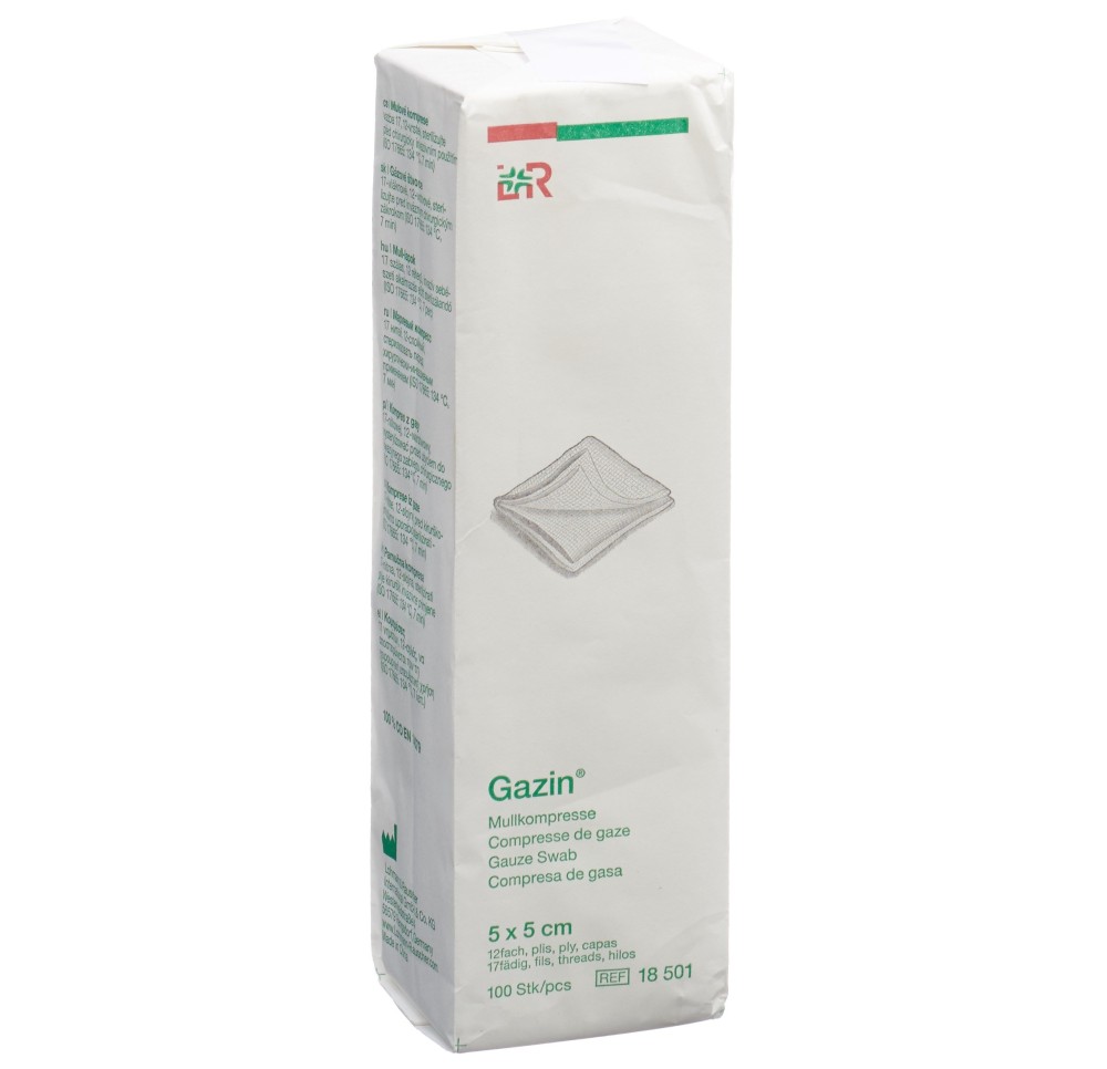 GAZIN compresses gaze 5x5cm 12p n st 100 pce GAZIN compresses gaze 5x5cm 12p n st 100 pce