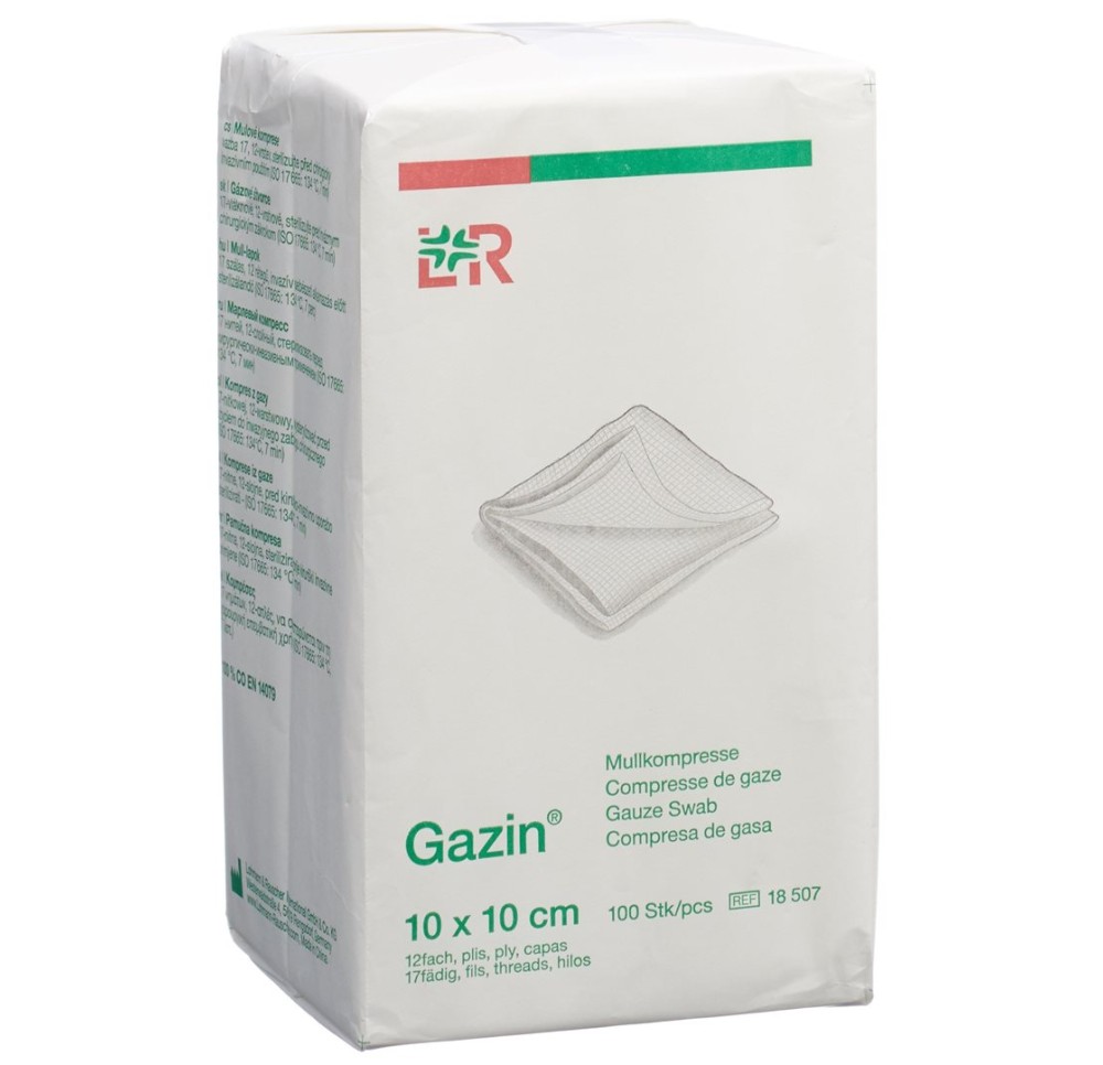 GAZIN compresses gaze 10x10cm 12p RX 100 pce GAZIN compresses gaze 10x10cm 12p RX 100 pce