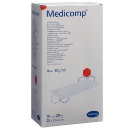 MEDICOMP 4 plis S30 10x20cm stérile 25 x 2 pce