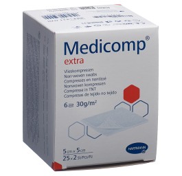 MEDICOMP Extra 6 plis S30 5x5cm st 25 x 2 pce