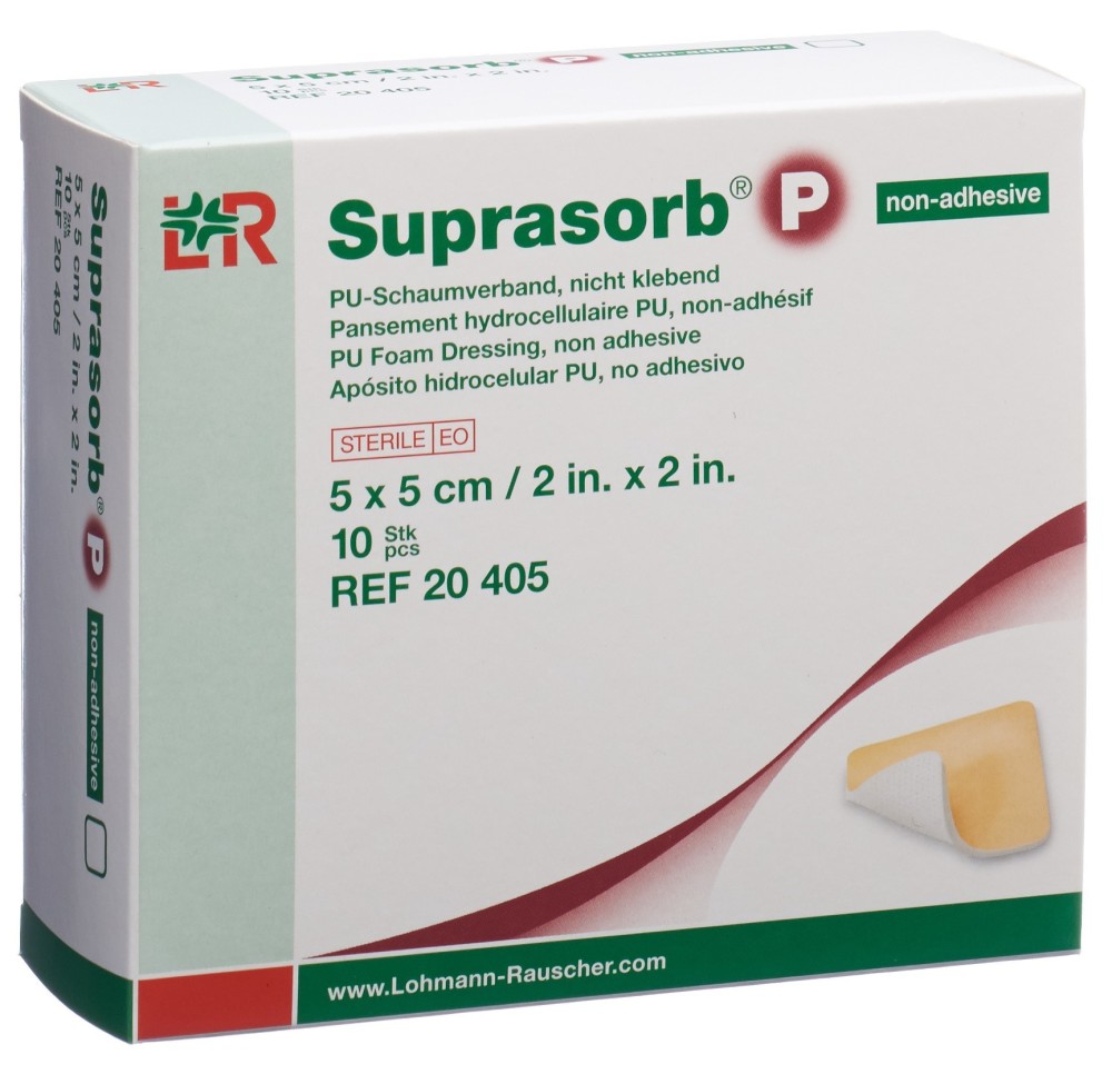 SUPRASORB P pansement mousse 5x5cm n ad 10 pce