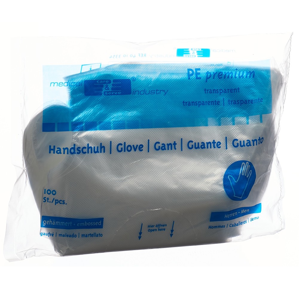 GRIBI gants plastique 295mm hommes n st 100 pce