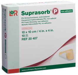 SUPRASORB P pansement mousse 10x10cm n ad 10 pce