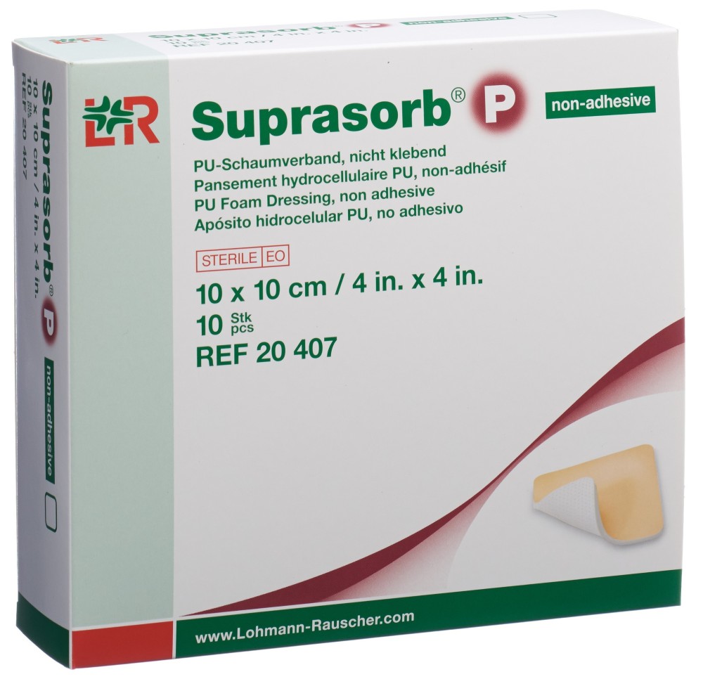 SUPRASORB P pansement mousse 10x10cm n ad 10 pce SUPRASORB P pansement mousse 10x10cm n ad 10 pce