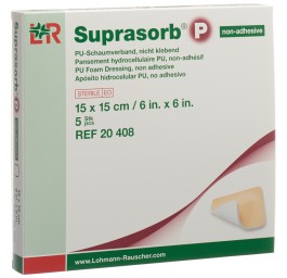 SUPRASORB P pansement mousse 15x15cm n ad 5 pce