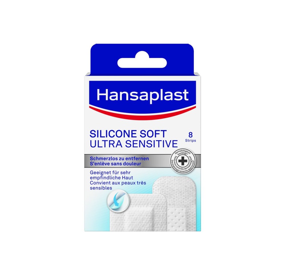 HANSAPLAST Pansement silicone Mixpack nouv 8 pce