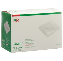 GAZIN compresses gaze 7.5x7.5cm 8p st 50 x 2 pce