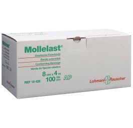 MOLLELAST bande fixat élast 8cmx4m blanc 100 pce