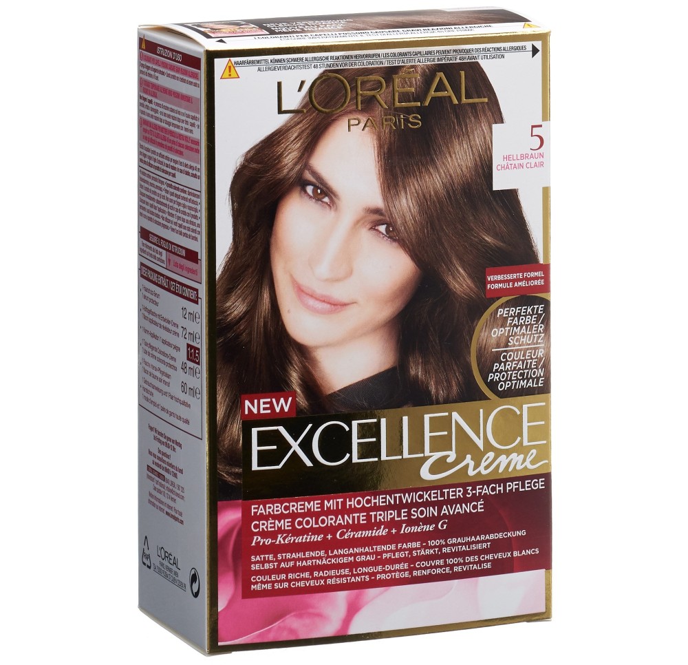 EXCELLENCE crème triple prot 5 châtain clair EXCELLENCE crème triple prot 5 châtain clair