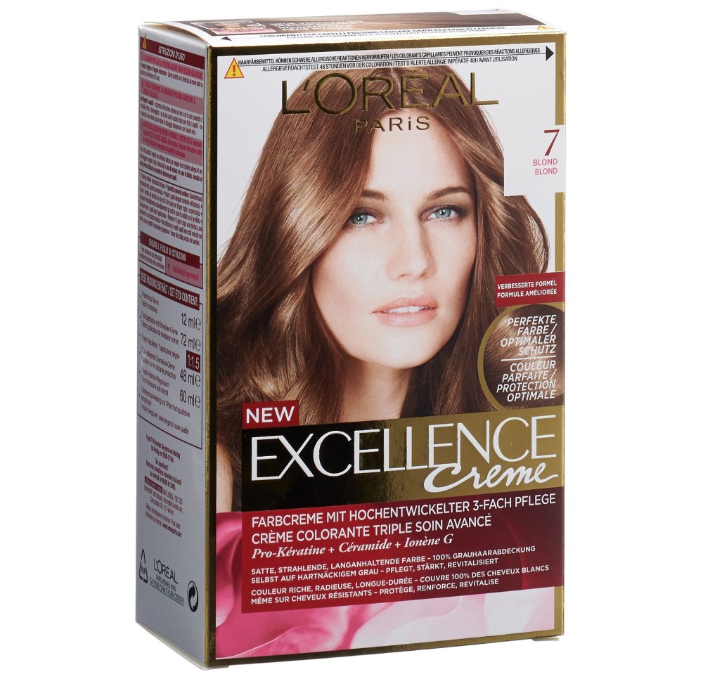 EXCELLENCE crème triple prot 7 blond EXCELLENCE crème triple prot 7 blond