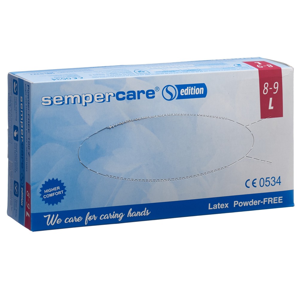 SEMPERCARE Edition gants Latex L n poudré 100 pce