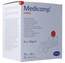 MEDICOMP Extra 6 plis S30 10x10cm st 25 x 2 pce