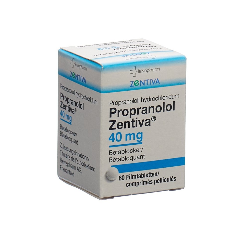 PROPRANOLOL Zentiva cpr pell 40 mg bte 60 pce PROPRANOLOL Zentiva cpr pell 40 mg bte 60 pce
