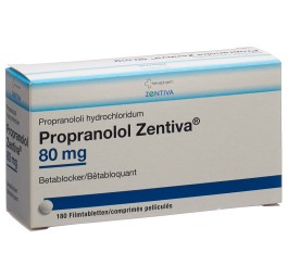 PROPRANOLOL Zentiva cpr pell 80 mg bte 180 pce