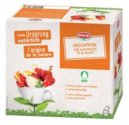 MORGA thé aux fruits a/p bio bourgeon sach 50 pce