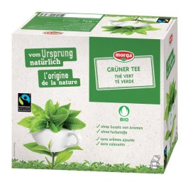 MORGA thé vert a/p bio fairtrade bourgeon 50 pce