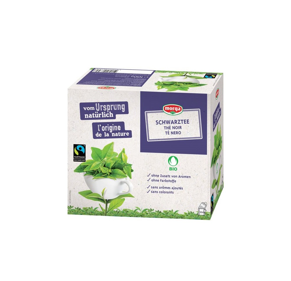 MORGA thé noir a/p bio fairtrade bourgeon 50 pce