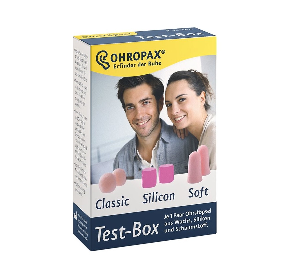 OHROPAX Testbox sourdines 3 paires assorties
