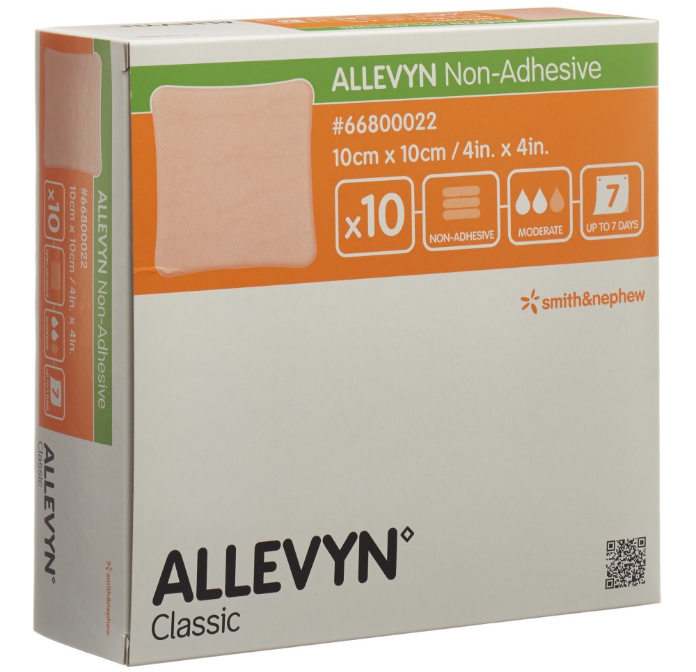 ALLEVYN NON-ADH pansement 10x10cm 10 pce